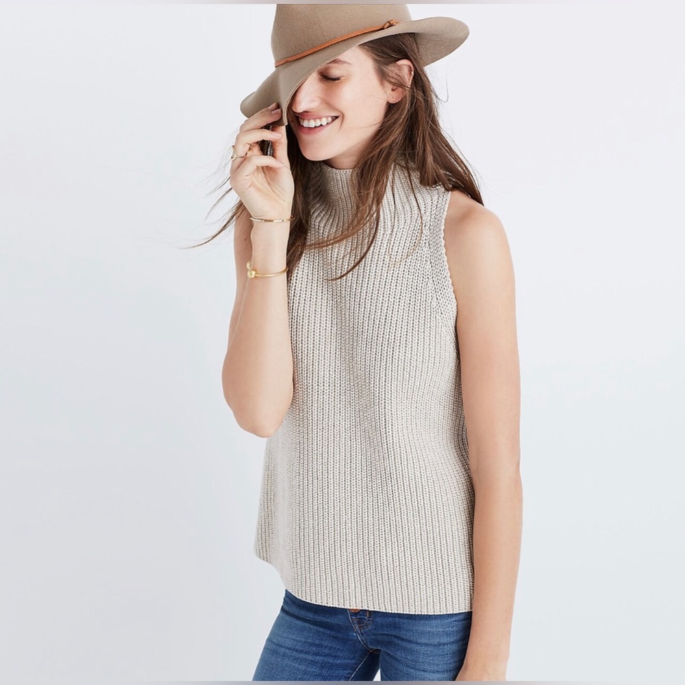 Madewell Mockneck Cotton Sweater